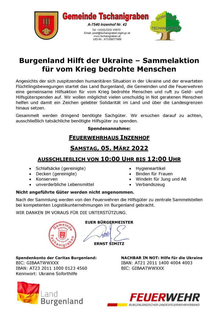 Read more about the article Sammelaktion für die Ukraine